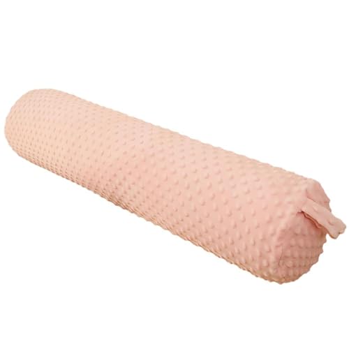 Odaima Runder Ganzkörperkissen Zylindrischer Kissen 60/100/150cm Nackenrolle Seitenschläferkissen mit Bezug Weicher Körperkissenbezug für Schlafzimmer, Wohnzimmer,Couch(Rosa,100cmx18cm) von Odaima