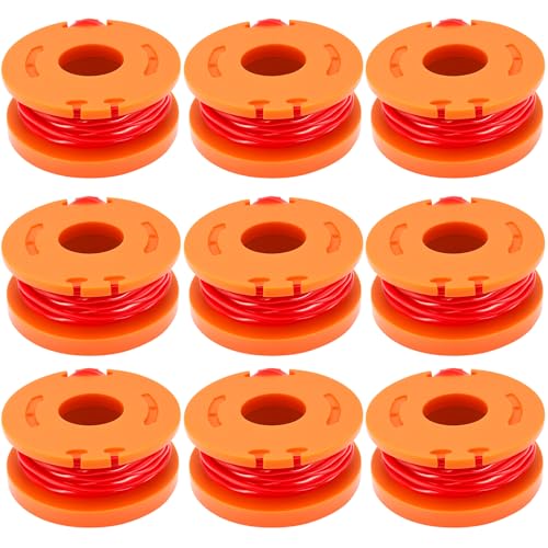Odashen 2 Stück Trimmerspule & Schnur WA0004 Ersatz für Worx Rasentrimmer WG150E WG154E WG155E WG157E WG160E WG163E WG166E WG167E WG169E von Odashen