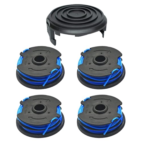 Odashen 5 Stück 7 m 0,2 cm Doppelfaden Trimmer Spule für Harbor Freight Bauer 20115E-B, Ersatzspule Nachfüllspule Dual Line (4 Spule + 1 Kappe) von Odashen