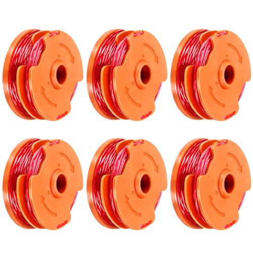 Odashen 6er-Pack Rasentrimmer-Spule WX100 Ersatz für McGregor MET6032 MET4530 MET3525 Worx WG119E von Odashen