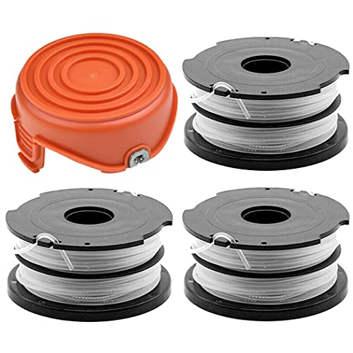 Spule und Spulenkappe für Black & Decker Rasentrimmer GL675 GL680 GL685 GL686 GL687 GL6901, 3 Spule und 1 Spulenkappe. von Odashen