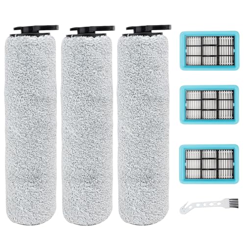 Odashen Staubsaugerbürste Rollenfilter Ersatzteile für Bissell Crosswave HF2/3845N/3831 Bodenschrubber, 3 Bürstenrollen + 3 Filter + 1 Reinigungsbürste von Odashen