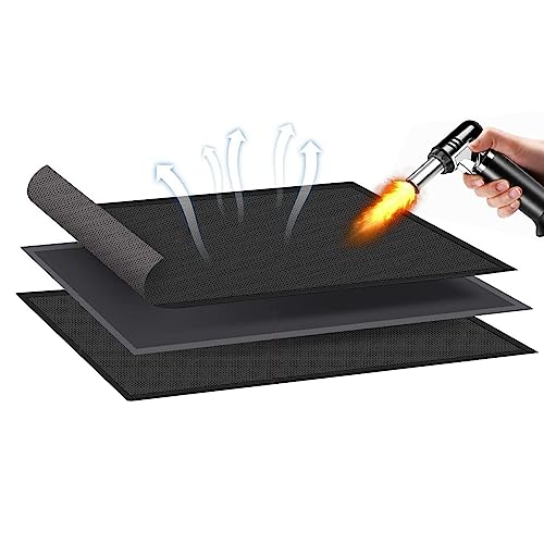 Grillmatte Bodenschutz - Grillmatten für Outdoor Grill | Grillmatten zum Grillen | Grillteppich Bodenschutzmatte Feuerfeste Anti-fettig Feuerstellenmatte Outdoor BBQ Matte für Gasgrill Holzkohlegrill von Odavom