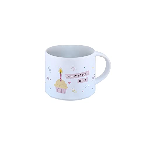 Odernichtoderdoch Tasse „Geburtstagskind“ rosa - Kaffeebecher aus Keramik mit Motiv - Volumen 0.4 l von Odernichtoderdoch