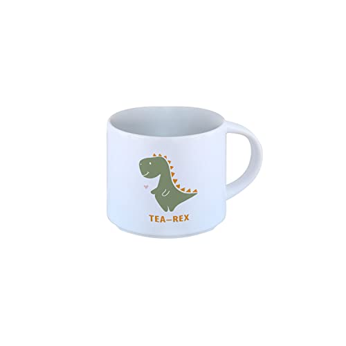 Odernichtoderdoch Tasse „Tea-Rex“ - Kaffeebecher aus Keramik mit Motiv - Volumen 0.4 l weiß von Odernichtoderdoch