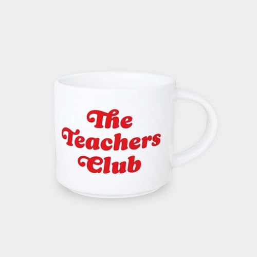 Odernichtoderdoch Tasse Jumbo-Tasse „The Teachers Club“ rot – Lieblingstasse für Kaffee, Tee oder Kakao, 400ml, spülmaschinenfest, stapelbar von Odernichtoderdoch