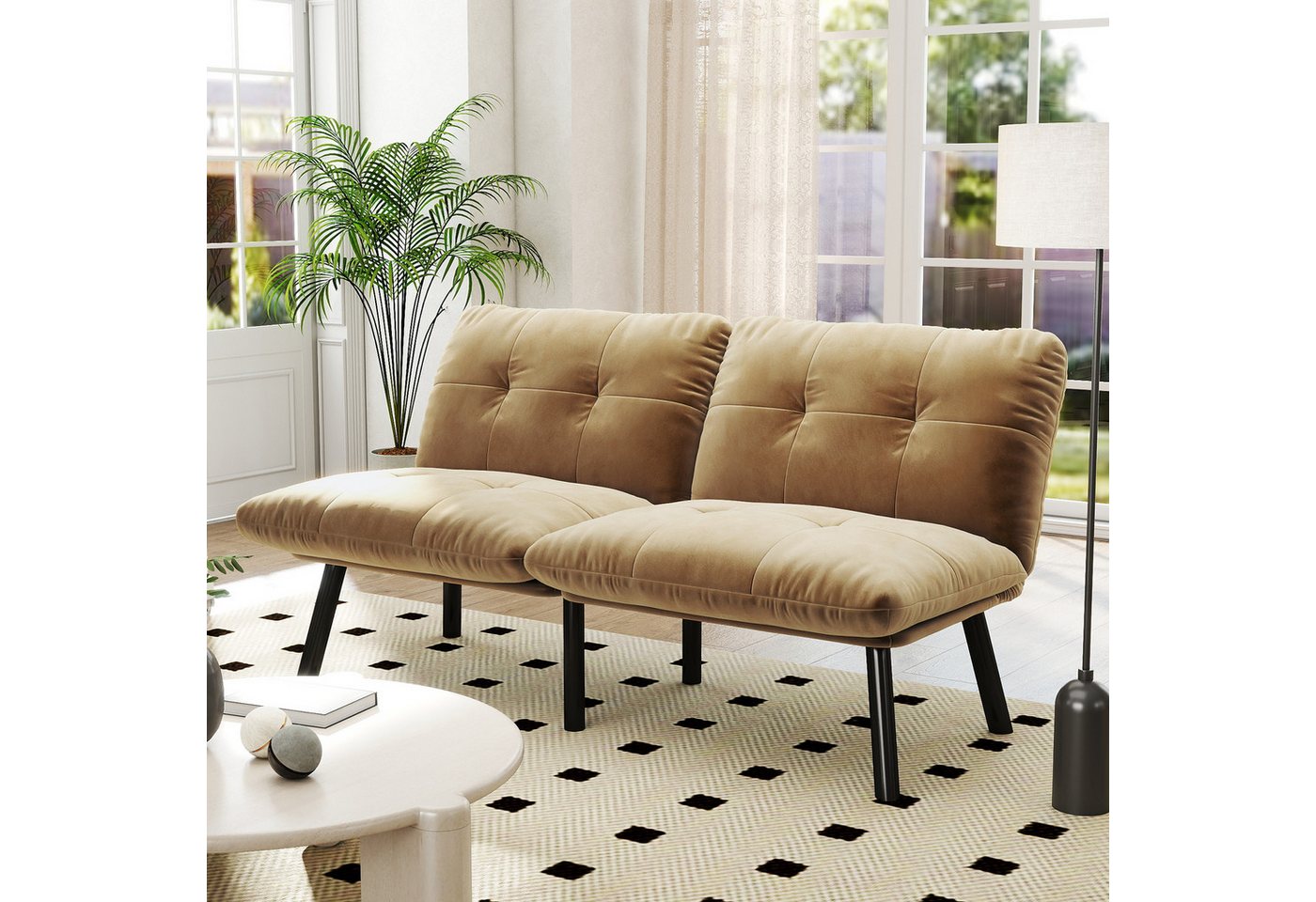 Odikalo 2-Sitzer Schlafsofa Chaiselongue Liegesessel Klappbar Schlaffunktion Mehrfarbig Odikalo 2-Sitzer Schlafsofa Chaiselongue Liegesessel Klappbar Schlaffunktion Mehrfarbig von Odikalo