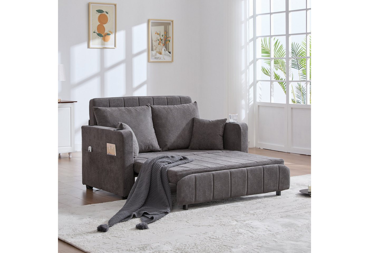 Odikalo 2-Sitzer Schlafsofa Doppelsofa Lounge Sessel Kissen Verstellbar USB Mehrfarbig Odikalo 2-Sitzer Schlafsofa Doppelsofa Lounge Sessel Kissen Verstellbar USB Mehrfarbig von Odikalo
