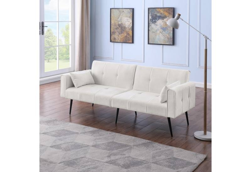 Odikalo 2-Sitzer Schlafsofa faltbares Stoff-Schlafcouch Mehrfarbig, für Zuhause, Wohnheim, Bonuszimmer, kompakte Räume. von Odikalo