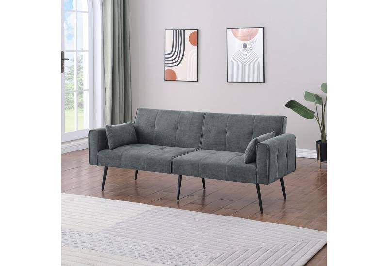 Odikalo 2-Sitzer Schlafsofa faltbares Stoff-Schlafcouch Mehrfarbig, für Zuhause, Wohnheim, Bonuszimmer, kompakte Räume. von Odikalo