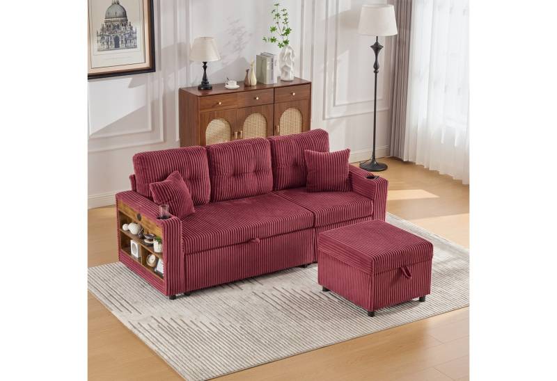 Odikalo 3-Sitzer Cord-Sofa mit Ausziehbett, Stauraum, USB-C & Ambientebeleuchtung Odikalo 3-Sitzer Cord-Sofa mit Ausziehbett, Stauraum, USB-C & Ambientebeleuchtung von Odikalo