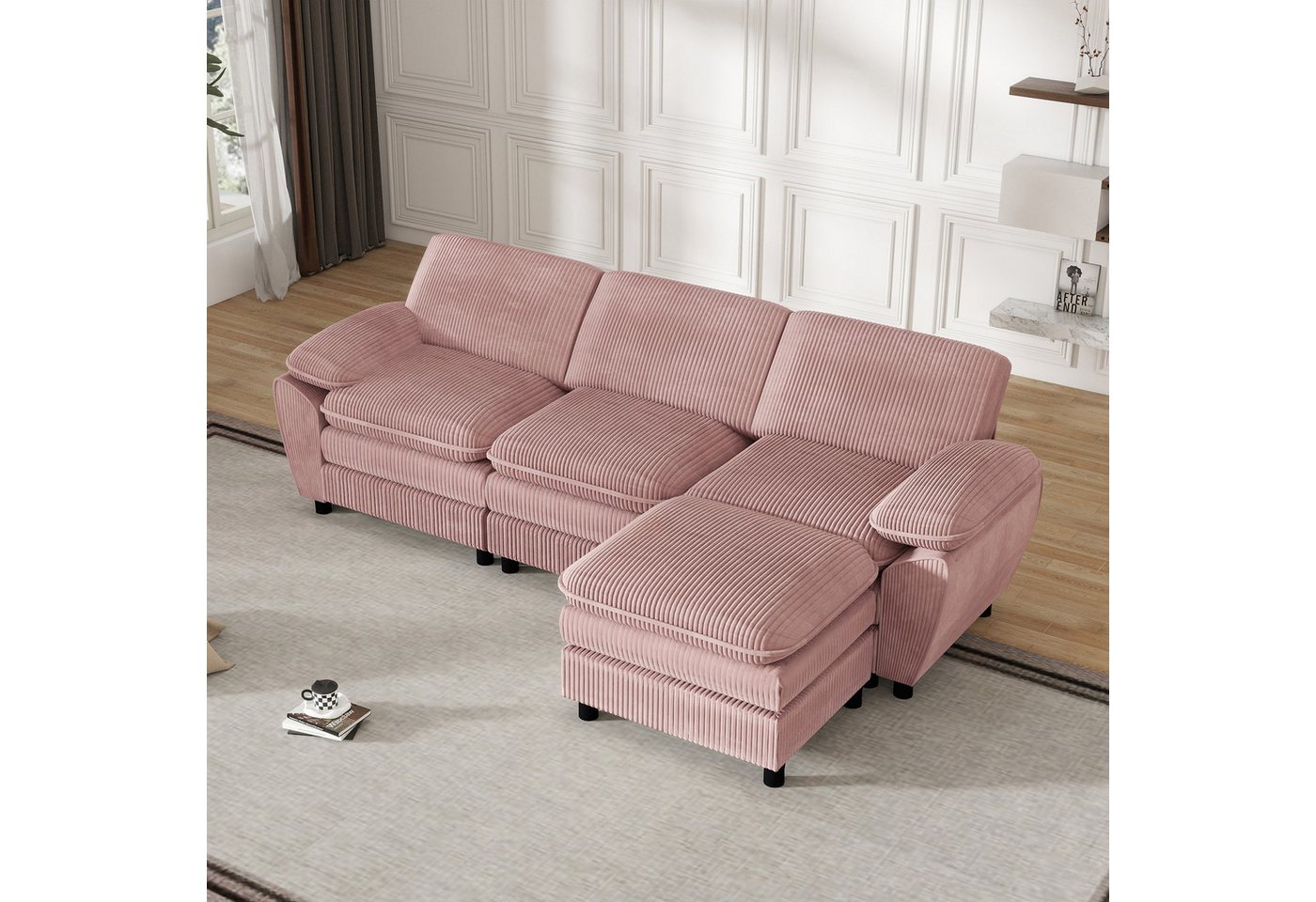 Odikalo 3-Sitzer Kombi-Sofa Loungesofa Freizeitsofa Kissen-Sofa Abnehmbarer Fußhocker Odikalo 3-Sitzer Kombi-Sofa Loungesofa Freizeitsofa Kissen-Sofa Abnehmbarer Fußhocker von Odikalo