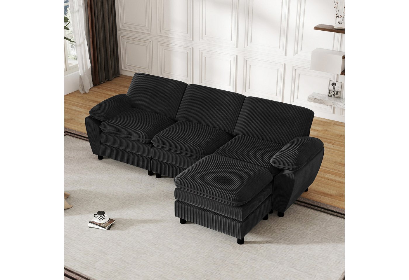 Odikalo 3-Sitzer Kombi-Sofa Loungesofa Freizeitsofa Kissen-Sofa Abnehmbarer Fußhocker Odikalo 3-Sitzer Kombi-Sofa Loungesofa Freizeitsofa Kissen-Sofa Abnehmbarer Fußhocker von Odikalo