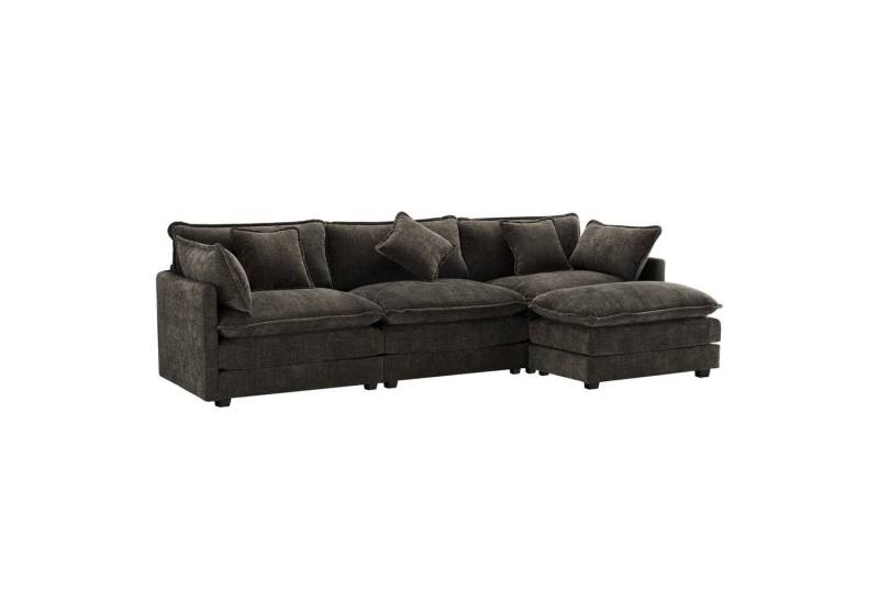 Odikalo 3-Sitzer Polstersofa Polstermöbel Chenille-Stoff Ecksofa Fußstütze L-förmiges Odikalo 3-Sitzer Polstersofa Polstermöbel Chenille-Stoff Ecksofa Fußstütze L-förmiges von Odikalo
