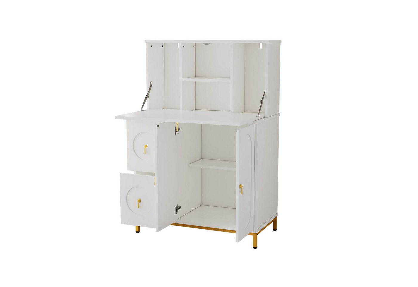 Odikalo Anrichte Hochschrank Seitenschrank Kommode Schreibtisch Arbeitstisch Weiß H150 Odikalo Anrichte Hochschrank Seitenschrank Kommode Schreibtisch Arbeitstisch Weiß H150 von Odikalo