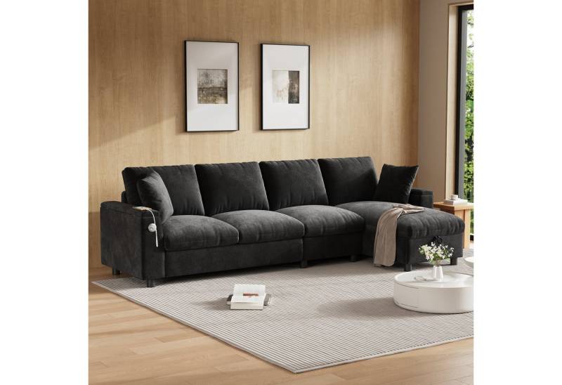 Odikalo Big-Sofa L-Form Sofa mit Stauraum & USB-C inkl. klappbarem Couchtisch Odikalo Big-Sofa L-Form Sofa mit Stauraum & USB-C inkl. klappbarem Couchtisch von Odikalo