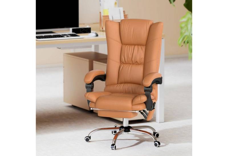 Odikalo Bürostuhl Drehstühl Schreibtischstuhl Chefsessel Massage Heizung Liege Braun Odikalo Bürostuhl Drehstühl Schreibtischstuhl Chefsessel Massage Heizung Liege Braun von Odikalo