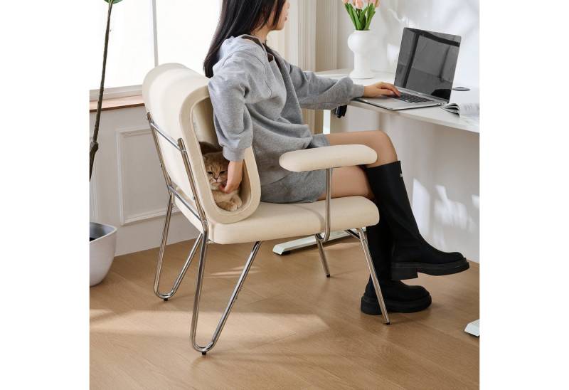 Odikalo Bürostuhl Katzenbett Sessel Stuhl Sitzfläche Armlehnen Rückenlehne Weiss Odikalo Bürostuhl Katzenbett Sessel Stuhl Sitzfläche Armlehnen Rückenlehne Weiss von Odikalo
