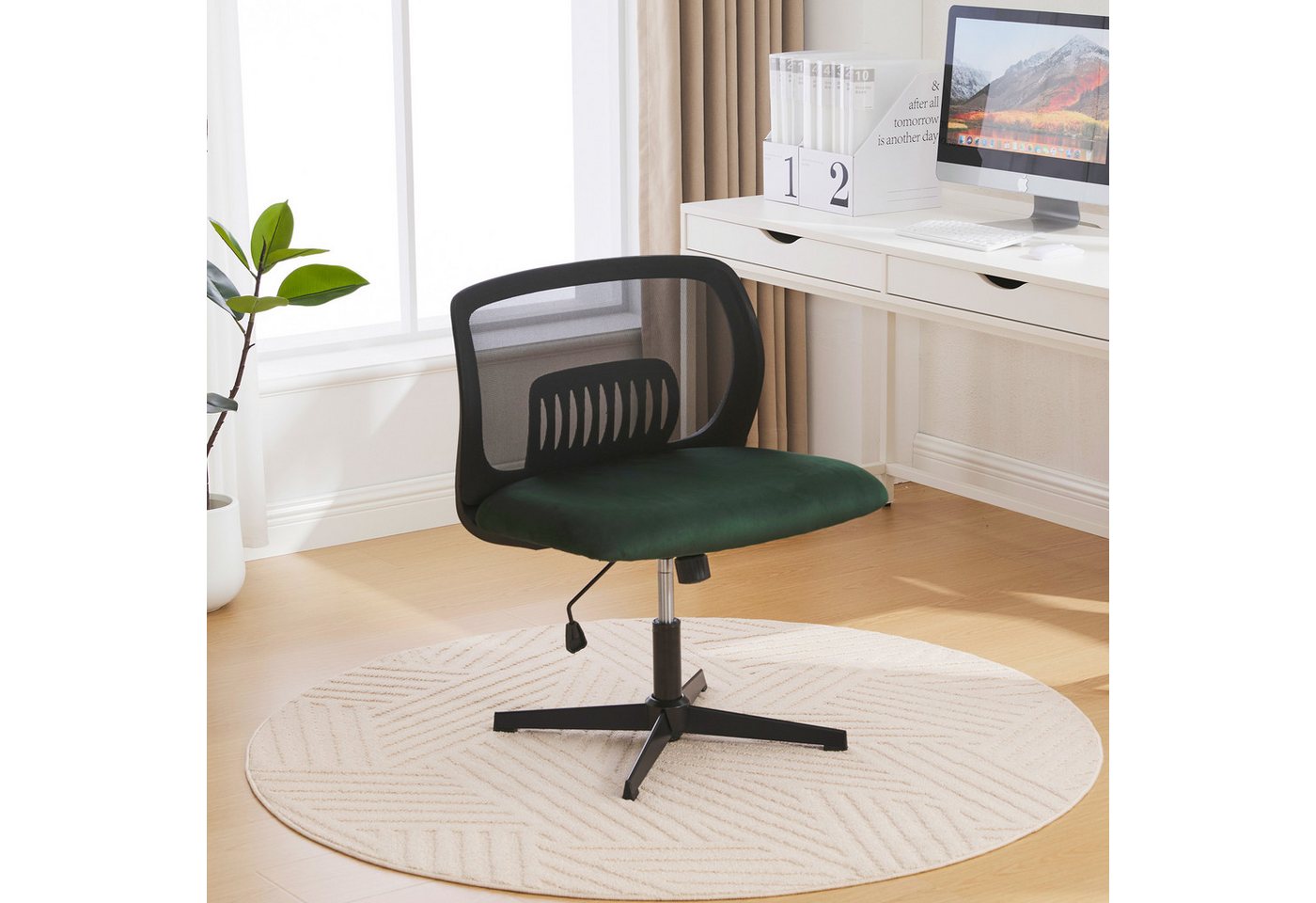 Odikalo Bürostuhl Schreibtischstuhl Ergonomisch Polsterstuhl Drehbar Mehrfarbig (Armlose Bürostühle, Lesesessel mit breiten Polstern, Wohnstühle zum Sitzen mit gekreuzten Beinen, Wippfunktion, höhenverstellbar, 360° drehbar) Odikalo Bürostuhl Schreibtischstuhl Ergonomisch Polsterstuhl Drehbar Mehrfarbig (Armlose Bürostühle, Lesesessel mit breiten Polstern, Wohnstühle zum Sitzen mit gekreuzten Beinen, Wippfunktion, höhenverstellbar, 360° drehbar) von Odikalo