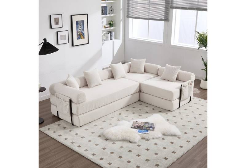 Odikalo Ecksofa 4-Sitzer Modulares Sofa mit Schlaffunktion, Gemütliches Familiensofa mit Stauraum & modularer Funktion – vakuumverpackt für mühelose Montage, frei kombinierbare Module und haustierfreundlich. Perfekt für entspannte Momente Odikalo Ecksofa 4-Sitzer Modulares Sofa mit Schlaffunktion, Gemütliches Familiensofa mit Stauraum & modularer Funktion – vakuumverpackt für mühelose Montage, frei kombinierbare Module und haustierfreundlich. Perfekt für entspannte Momente von Odikalo