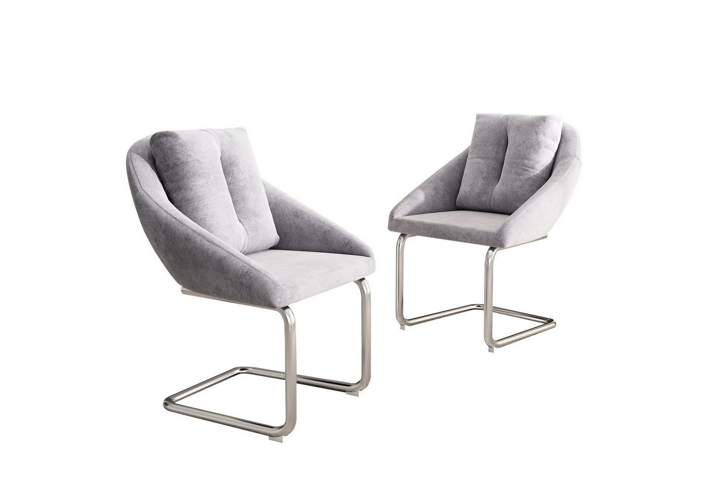 Odikalo Esszimmerstuhl Einzelstuhl Drehstuhl 2er-Set Samt mit Kissen Stützbeine Beige/Grau Odikalo Esszimmerstuhl Einzelstuhl Drehstuhl 2er-Set Samt mit Kissen Stützbeine Beige/Grau von Odikalo