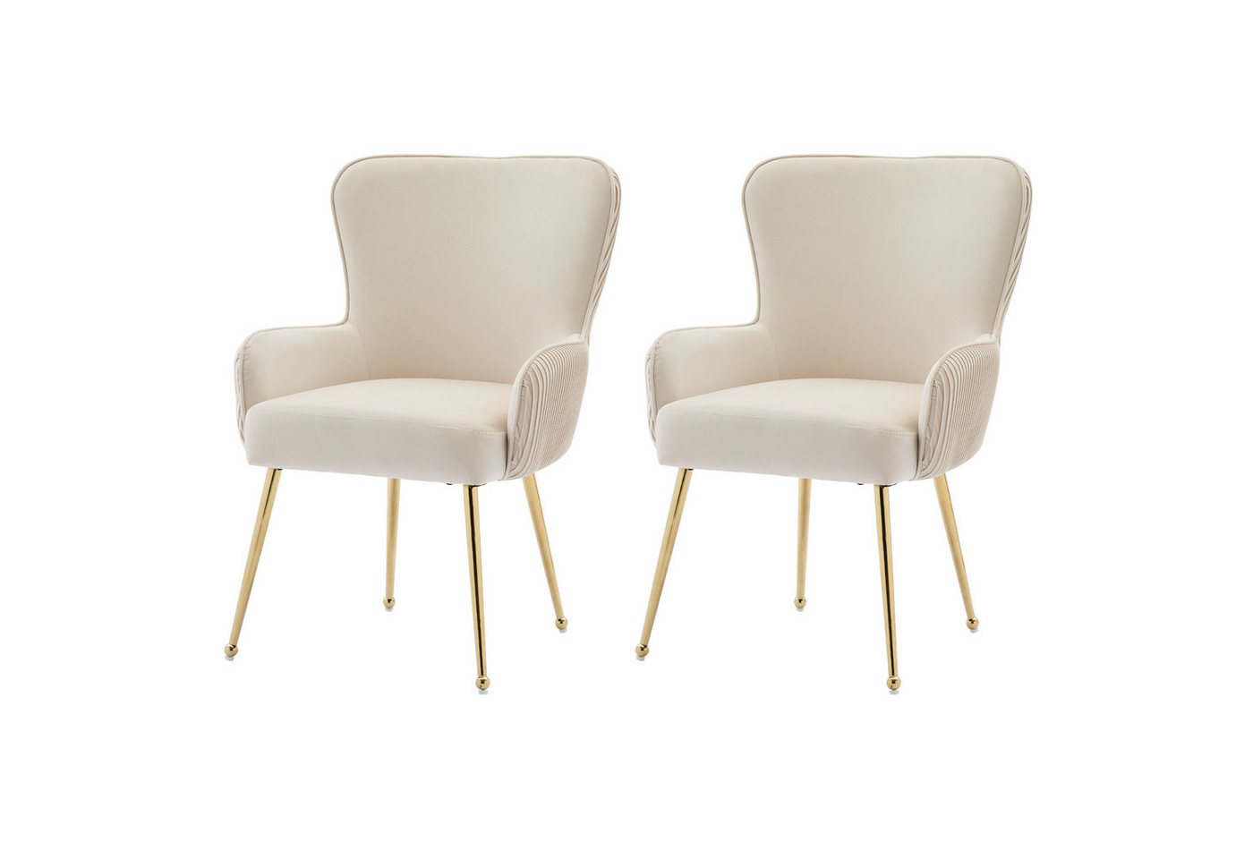 Odikalo Esszimmerstuhl Lounge-Stuhl 2er-Set Wohnzimmer Schlafzimmer Armlehnen verstellbaren von Odikalo