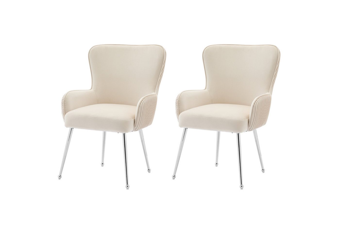 Odikalo Esszimmerstuhl Lounge-Stuhl 2er-Set Wohnzimmer Schlafzimmer Armlehnen verstellbaren von Odikalo