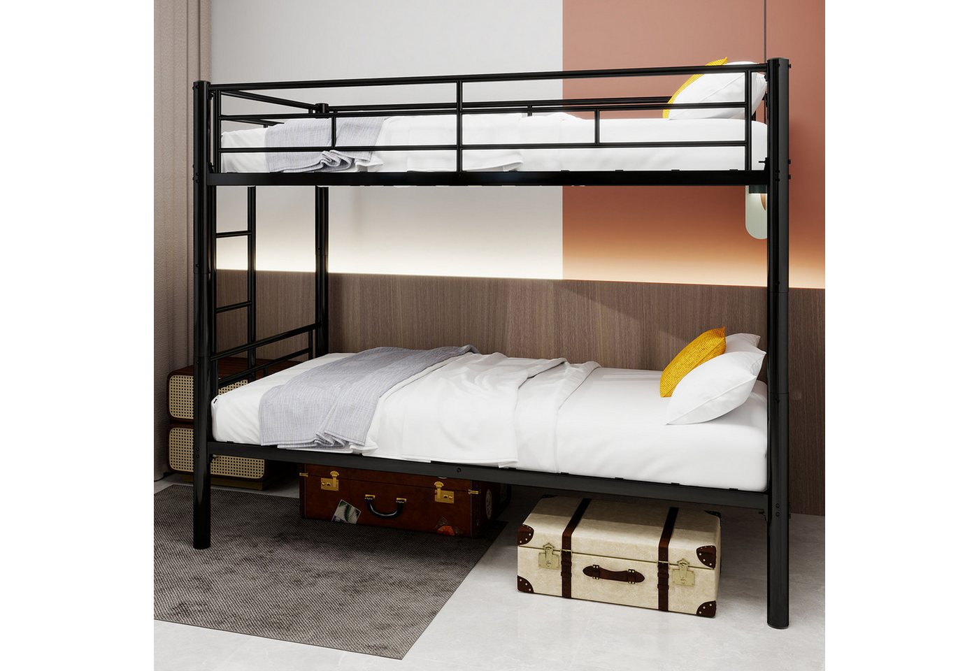 Odikalo Etagenbett Kinderbett Metallbett Eisenbett Bettgestell Umbaubar 90x190 Schwarz Odikalo Etagenbett Kinderbett Metallbett Eisenbett Bettgestell Umbaubar 90x190 Schwarz von Odikalo