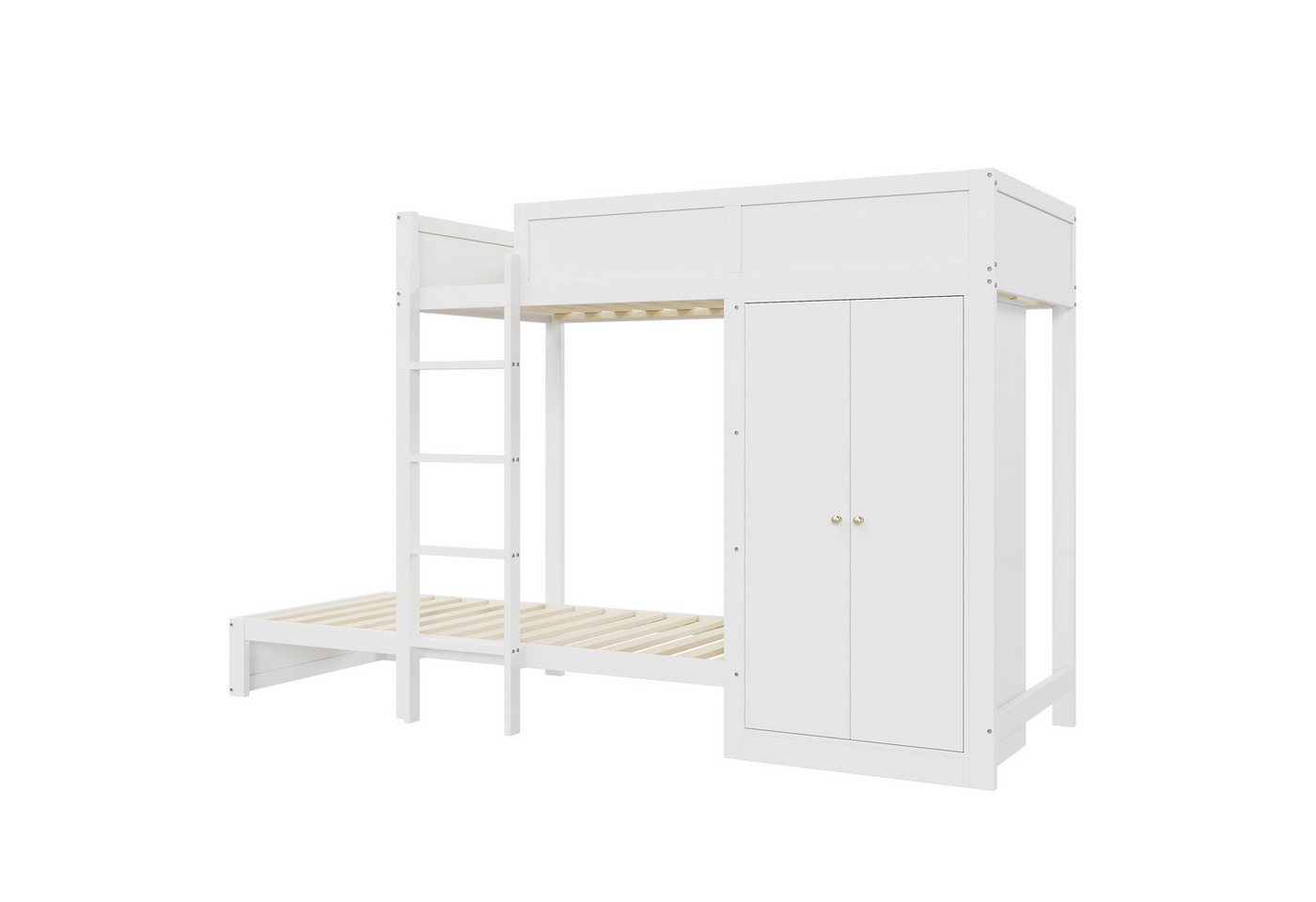 Odikalo Etagenbett Kinderbett Sicherheitstreppe Kleiderschrank hohes Zaundesign 90*200cm Odikalo Etagenbett Kinderbett Sicherheitstreppe Kleiderschrank hohes Zaundesign 90*200cm von Odikalo