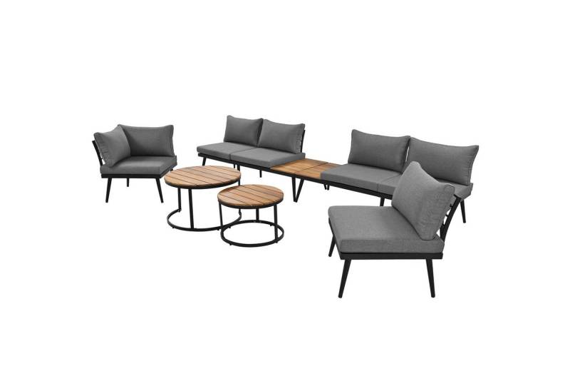 Odikalo Gartenlounge-Set Gartenmöbel Essgruppe Essgruppe 6-tlg(2x2er-Sofa 2Einzelsessel 2Tisch) von Odikalo