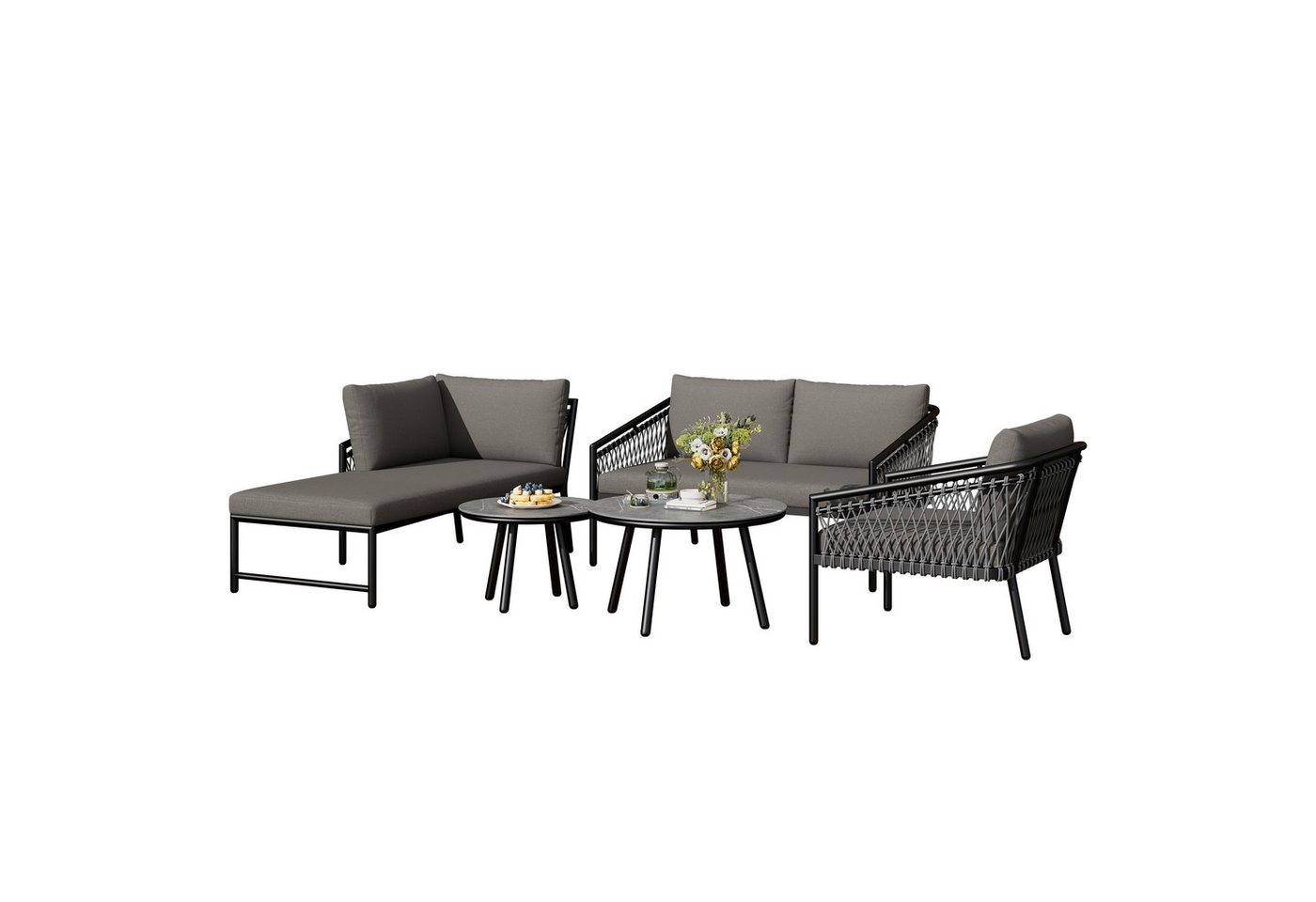 Odikalo Gartenlounge-Set Gartenmöbel Set Outdoor Sofa Set Inklusive Aller Sitz-Rückenkissen Odikalo Gartenlounge-Set Gartenmöbel Set Outdoor Sofa Set Inklusive Aller Sitz-Rückenkissen von Odikalo