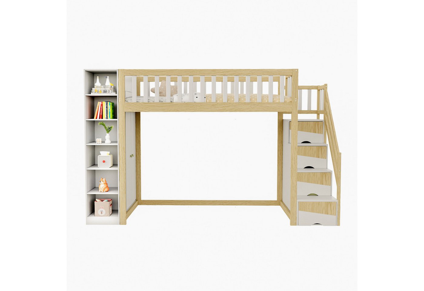 Odikalo Jugendbett Hochbett Regalen Kleiderschrank Sicherheitsleiter Ablagefächern 90x200 Odikalo Jugendbett Hochbett Regalen Kleiderschrank Sicherheitsleiter Ablagefächern 90x200 von Odikalo