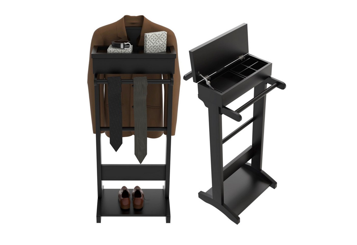Odikalo Kleiderständer Garderobe Kleiderhaken tragbarer mit Aufbewahrungs-Organizer Schwarz Odikalo Kleiderständer Garderobe Kleiderhaken tragbarer mit Aufbewahrungs-Organizer Schwarz von Odikalo