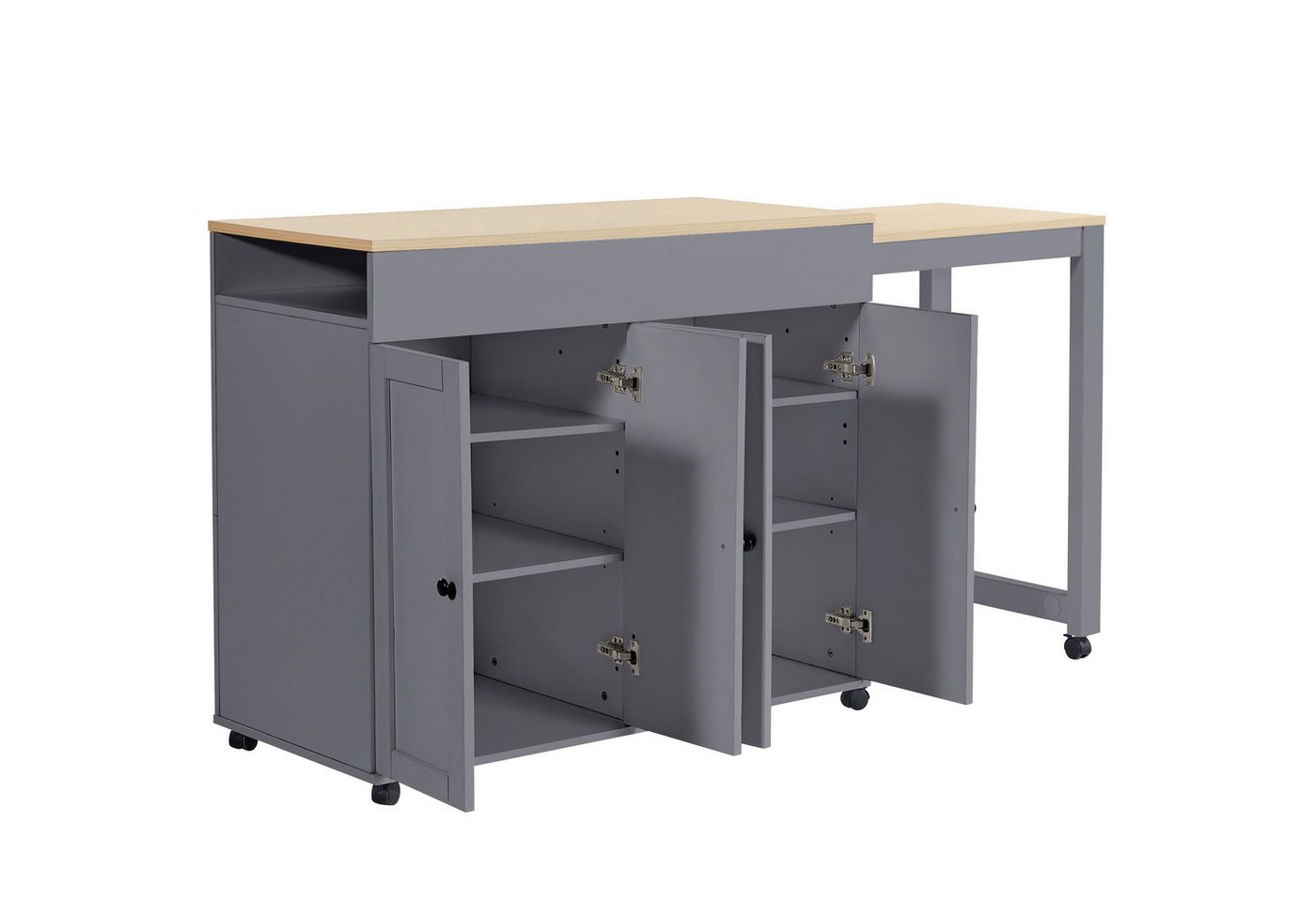 Odikalo Küchentisch Bartisch Bistrotisch Stehtisch Esstisch Ausziehbar m.7 Ablageflächen Odikalo Küchentisch Bartisch Bistrotisch Stehtisch Esstisch Ausziehbar m.7 Ablageflächen von Odikalo