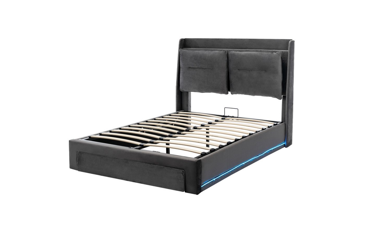Odikalo Polsterbett DoppelBett Stauraumschubladen Lattenrost ohne Matratze 160*200cm von Odikalo