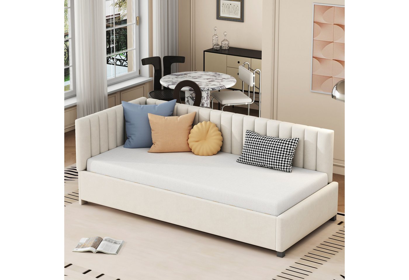 Odikalo Polsterbett Schlafsofa 90*200 Multifunktionsbett mit/ohne 2 Stauraumschubladen von Odikalo