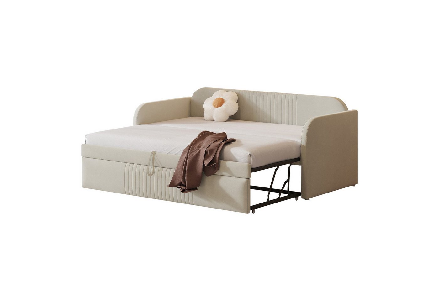 Odikalo Schlafsofa Ausziehbares Polsterbett90/180*190cm,Multifunktionsbett,ohne Matratze von Odikalo