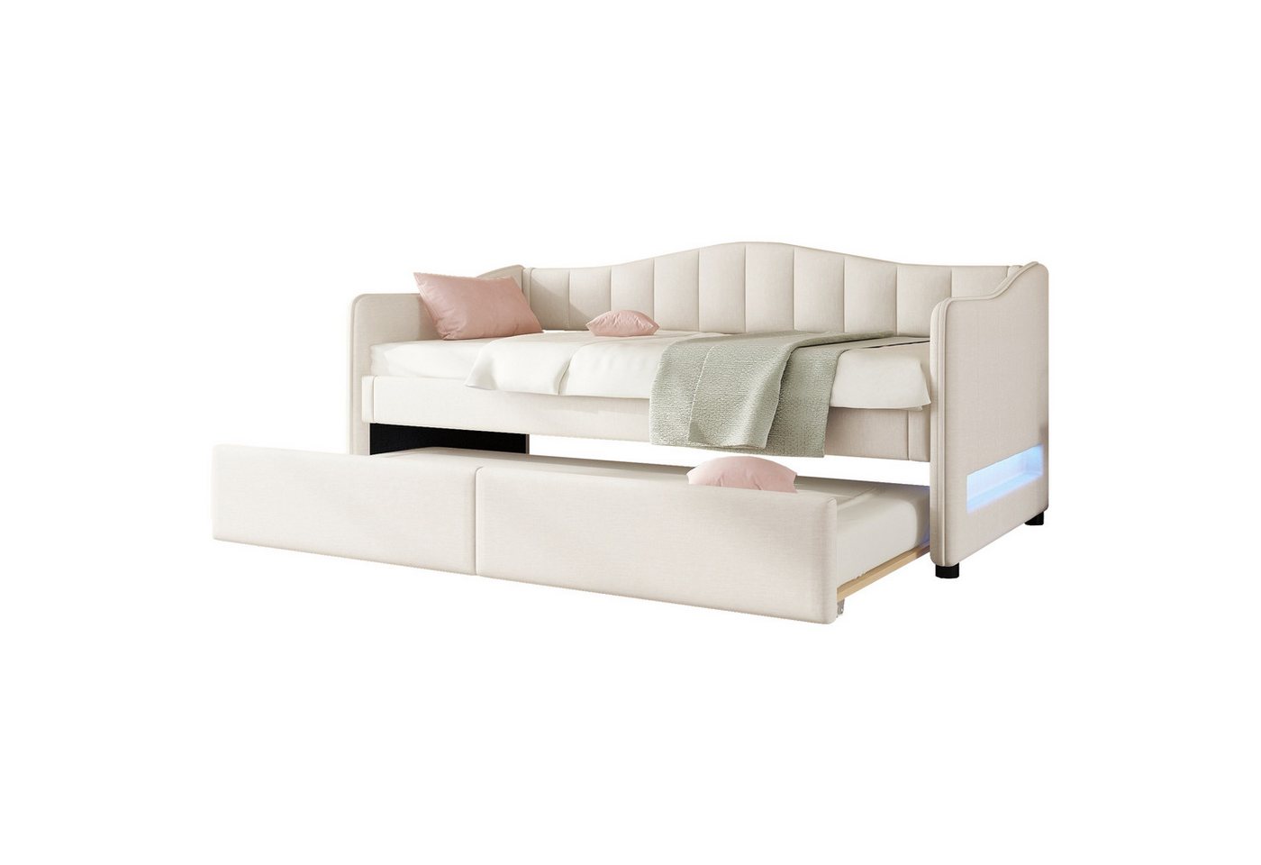 Odikalo Schlafsofa Daybett Tagesbett ausziehbarem Fernbedienung 90x200cm (Ohne Matratze) von Odikalo
