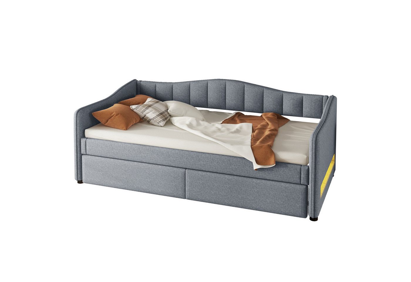 Odikalo Schlafsofa Daybett Tagesbett ausziehbarem Fernbedienung 90x200cm (Ohne Matratze) von Odikalo