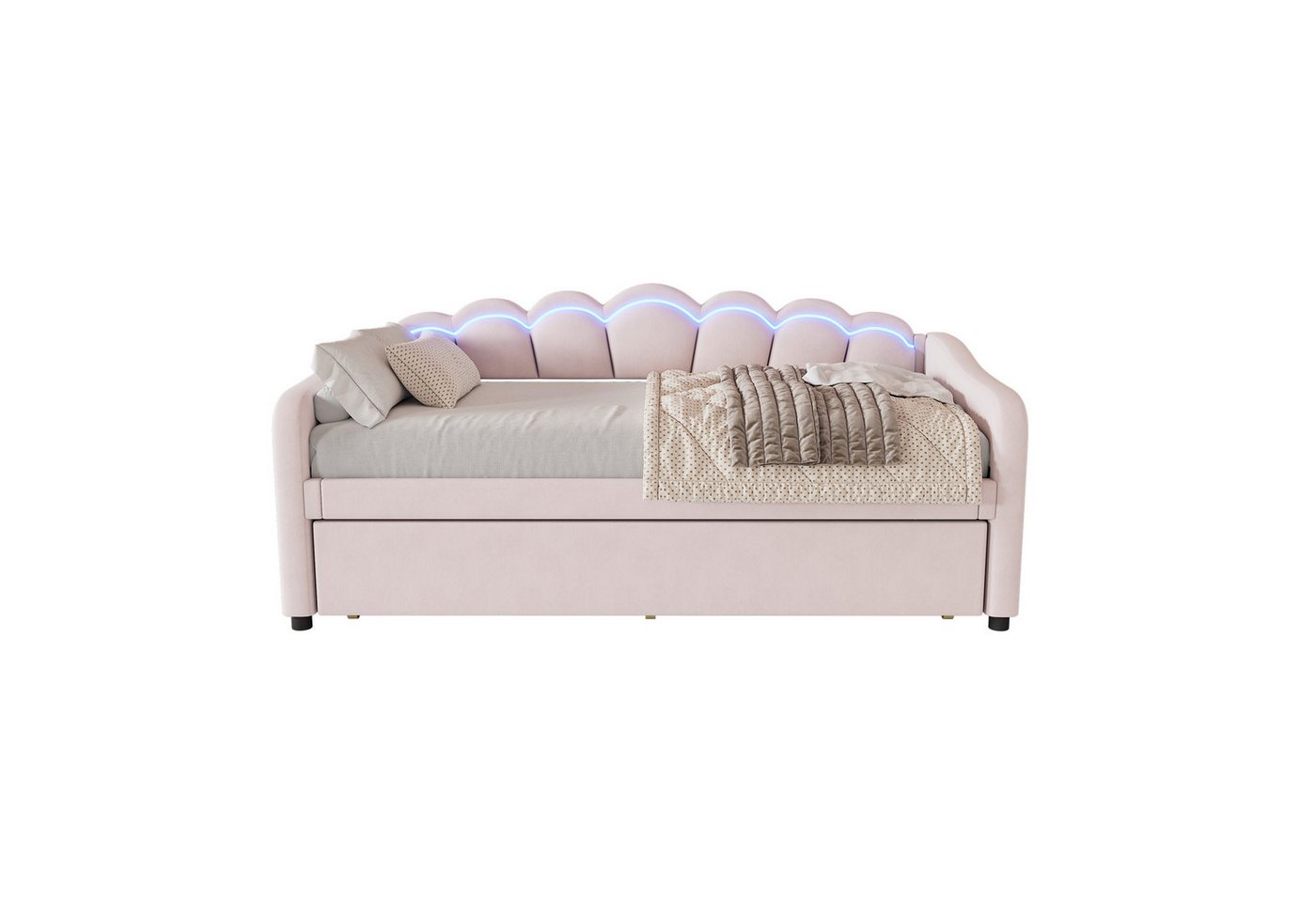 Odikalo Schlafsofa Daybett Tagesbett ausziehbarem Fernbedienung 90x200cm (Ohne Matratze) von Odikalo