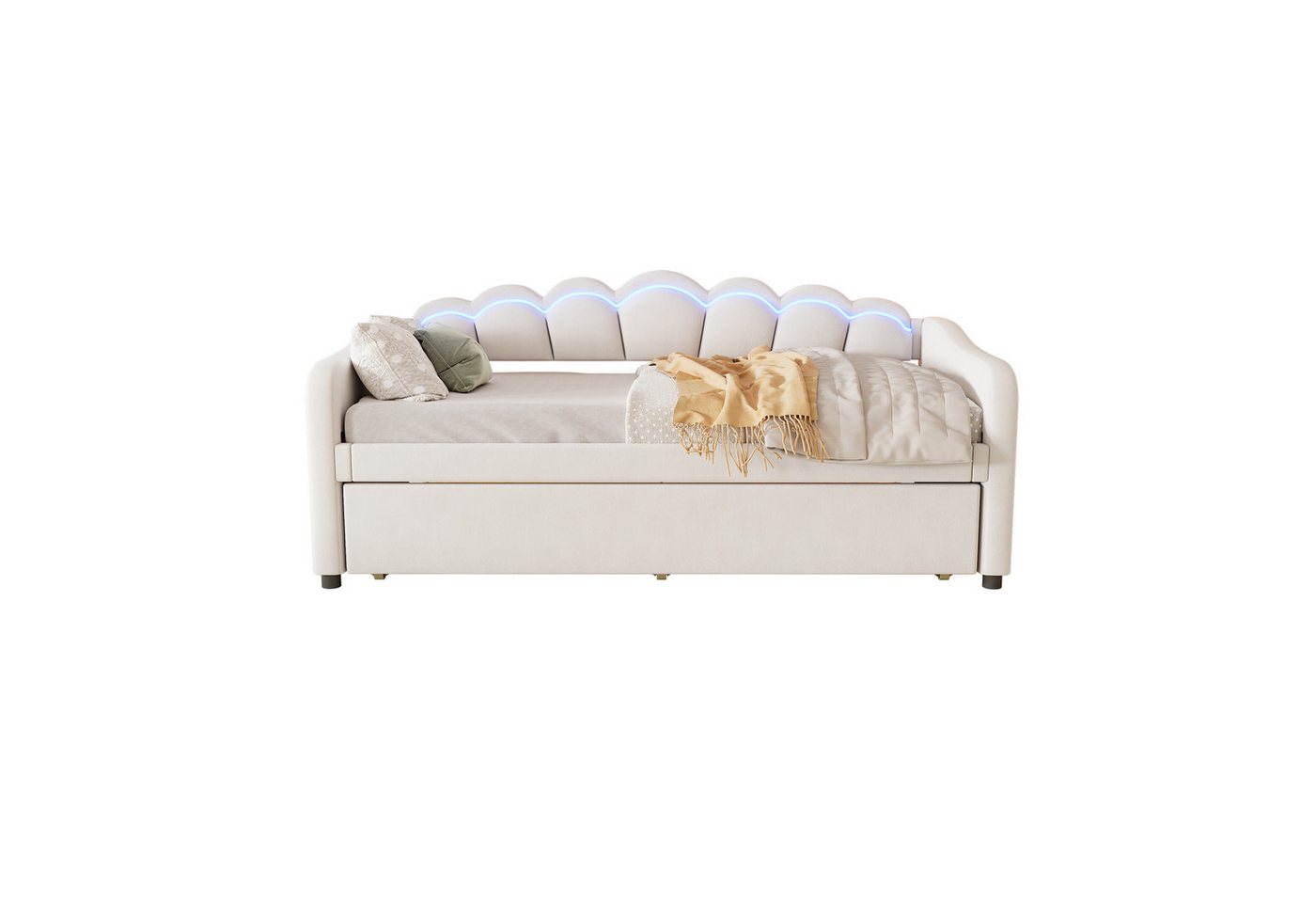 Odikalo Schlafsofa Daybett Tagesbett ausziehbarem Fernbedienung 90x200cm (Ohne Matratze) von Odikalo