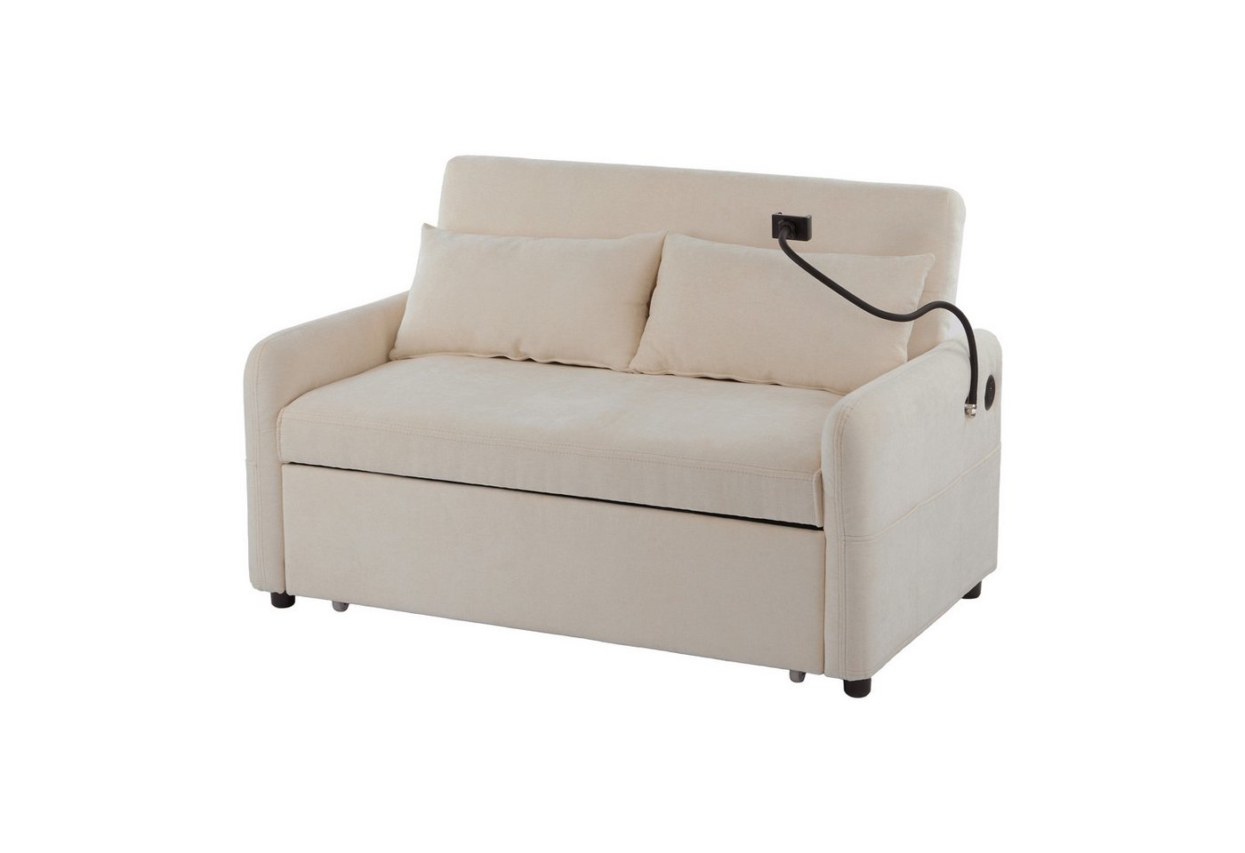 Odikalo Schlafsofa Doppel-Klappsofa Multifunktions verstellbare Rückenlehne Wohnzimmer von Odikalo