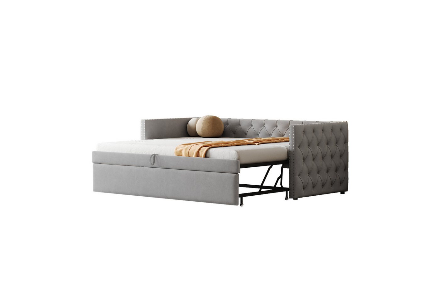 Odikalo Schlafsofa Doppelbett Polsterbett Ausziehbares Gästebett(ohne Matratze)90x200cm von Odikalo