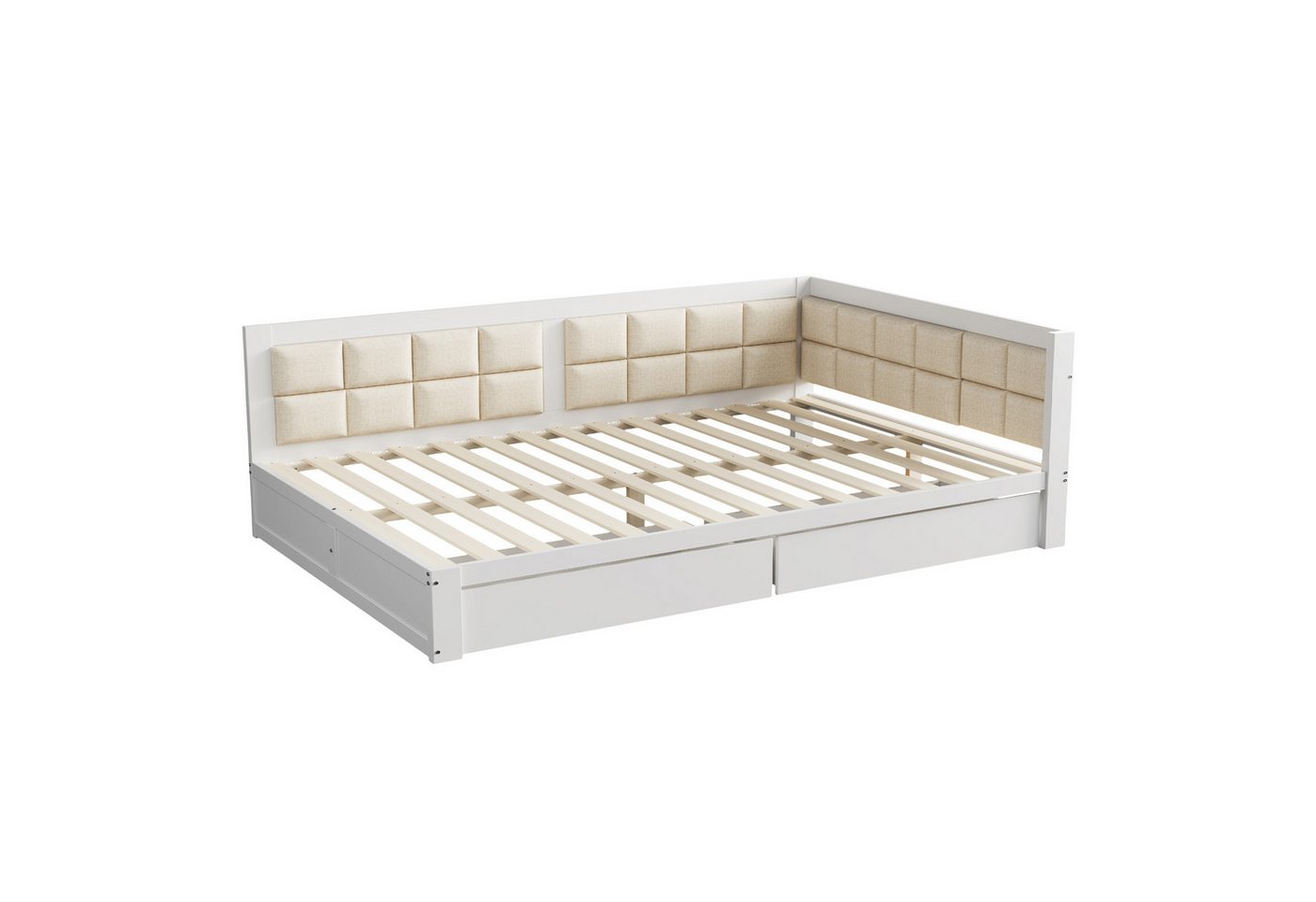 Odikalo Schlafsofa Holzbett Multifunktionsbett Rückenlehnenform Stauraumschubladen140x200 Odikalo Schlafsofa Holzbett Multifunktionsbett Rückenlehnenform Stauraumschubladen140x200 von Odikalo