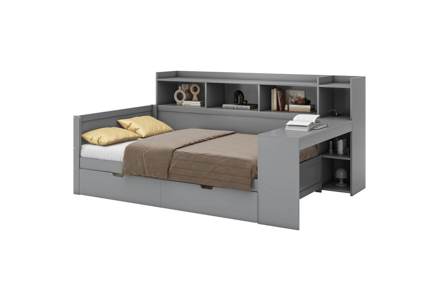 Odikalo Schlafsofa Tagesbett 90x200cm Nachttischablage Untertischablage ohne Matratze Odikalo Schlafsofa Tagesbett 90x200cm Nachttischablage Untertischablage ohne Matratze von Odikalo