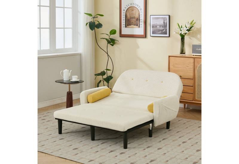 Odikalo Schlafsofa Tagesbett Daybed Chaiselongue Relaxsessel Cord Wohnzimmer Mehrfarbig von Odikalo