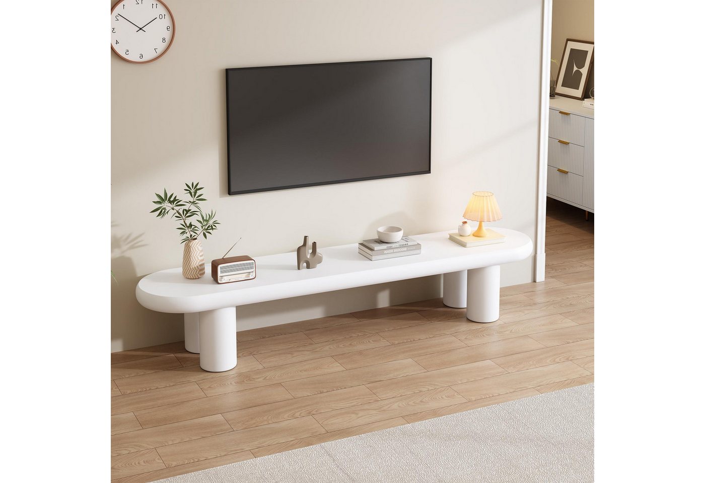 Odikalo TV-Rack TV-Brücke TV-Tisch Couchtisch Fernseher bis zu 65 Zoll 160x40x40 Weiß Odikalo TV-Rack TV-Brücke TV-Tisch Couchtisch Fernseher bis zu 65 Zoll 160x40x40 Weiß von Odikalo