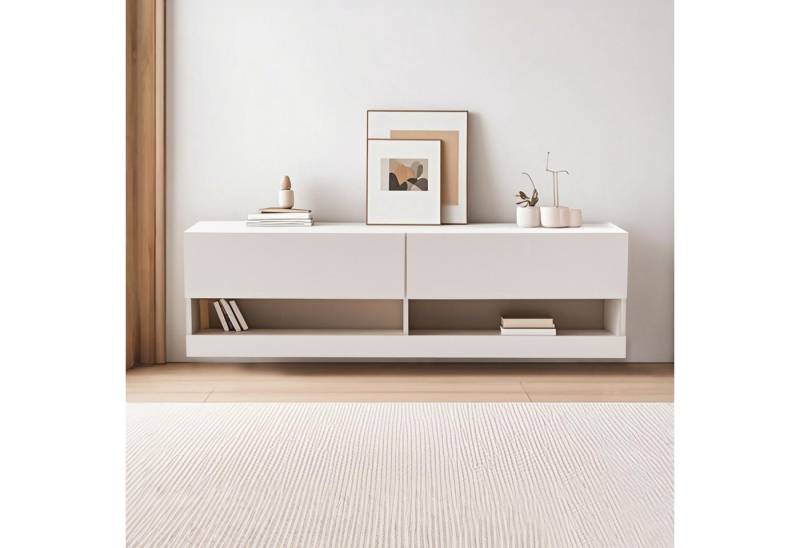 Odikalo TV-Schrank TV-Board TV-Ständer Sideboard Lowboard Hängend L140cm Schwarz/Weiß von Odikalo