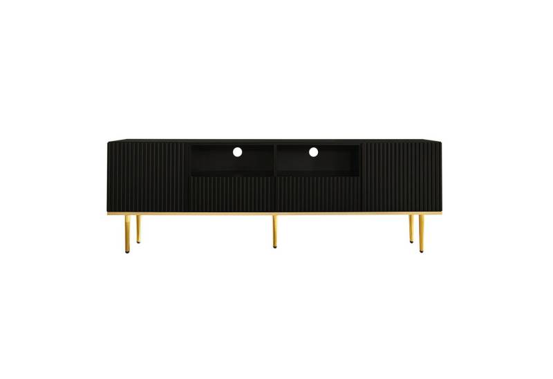 Odikalo TV-Schrank Moderner TV-Möbel mit goldenen Füßen und goldenem Rand Beschreibung von Odikalo