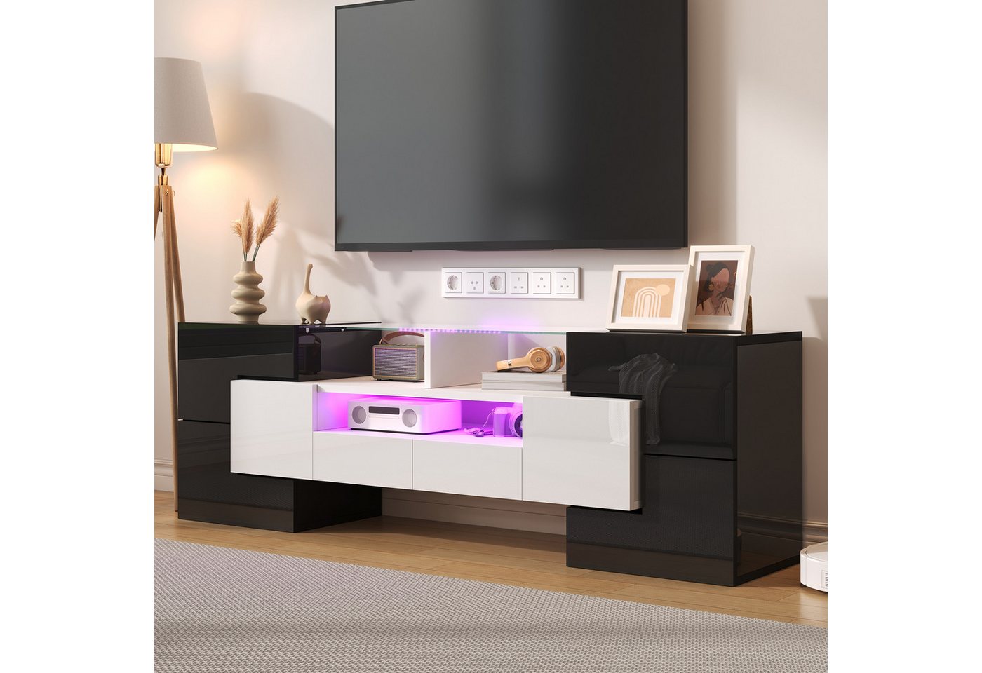 Odikalo TV-Schrank TV-Tisch TV-Bank Lowboard Fernsehschrank Medienschrank 145cm Mehrfarbe Odikalo TV-Schrank TV-Tisch TV-Bank Lowboard Fernsehschrank Medienschrank 145cm Mehrfarbe von Odikalo